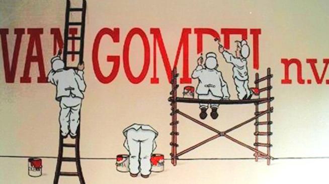 Het oude logo van Van Gompel